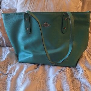Coach zip tote